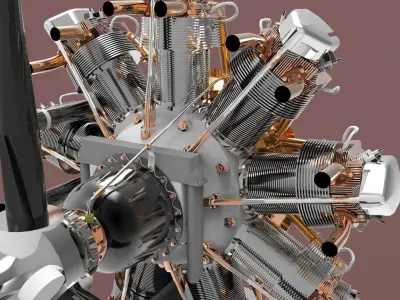 Bristol Mercury Free 3D model