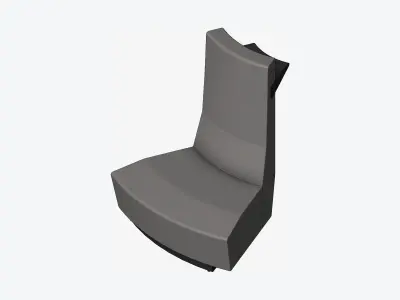 Seating - Contemporary - Blume - Type - Closing - High Back Low-poly 3D model
