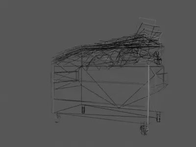 Dumpster chest of drawers Low-poly 3D model