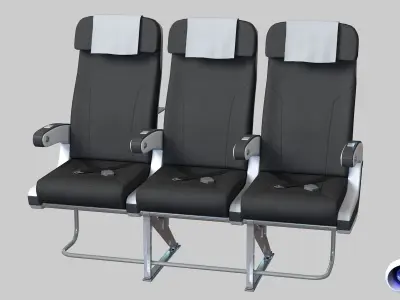 Airplane chair V4 3D model