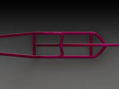 Frame metal bicycle 3D model