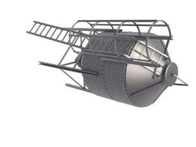 Grain Storage Bins 3D model