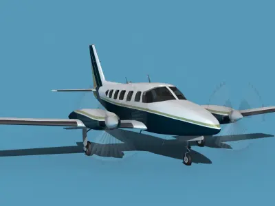 Piper PA-31-350 Navajo Chieftain V10 3D model