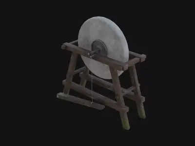 Grindstone Low-poly 3D model