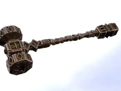 Fantasy Hammer 3D model