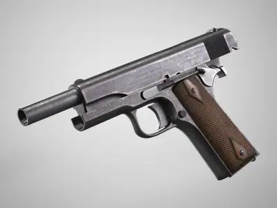 Colt M1911 Gun - Realistic 1911 Pistol Low-poly 3D model