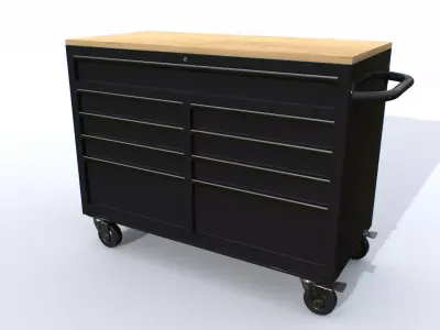 Workbech Storage Tools Trolley 1 Low-poly 3D model