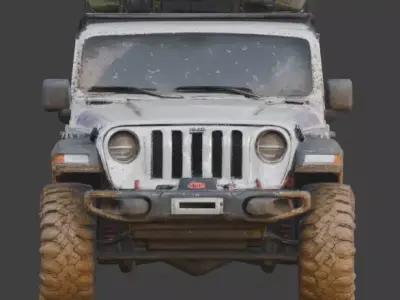 Post Apocalyptic Off Road Jeep 3D Model V01 Low-poly 3D model