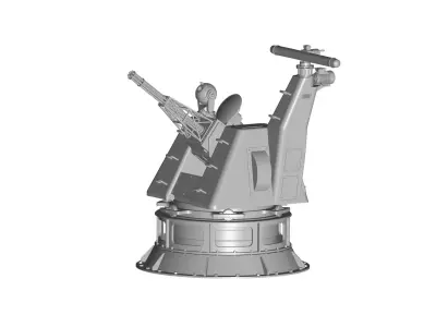 GoalKeeper cannon turret 3D model