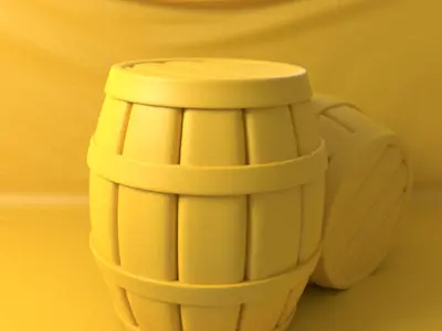 Pirate Barrel 3D model