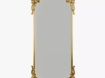 Deco 79 Ornate Vintage Mirror 3D Model Baroque Style Gold Frame 3D model