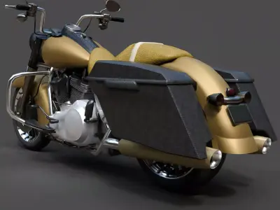 Harley Davidson Road King - Game-Ready 3D Model 3D model