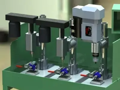 Multi Drilling for Carburator Free 3D model