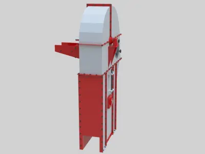 Bucket Elevator - Wheat Grain Flour Milling Machine Low-poly 3D model