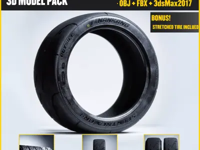 NANKANG TIRES - AR1  Low-poly 3D model