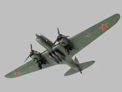 DB-3 Bomber 3D model