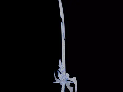 Weapons swords melee weapons  game Low-poly 3D model 2