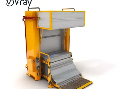 Industrial Loading Dock Station model pack Low-poly 3D model