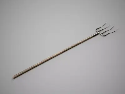 Pitchfork Low-poly 3D model