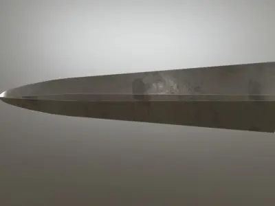 japanese kunai throwing knife Low-poly 3D model