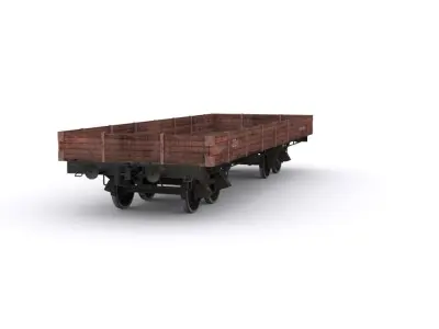 railway carriage Low-poly 3D model purchase