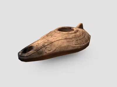 Ancient Roman Lamp Low-poly 3D model