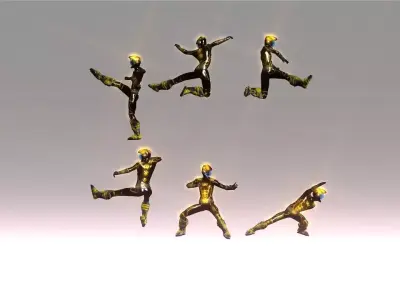 collection of fighting motions for iclone 3D model