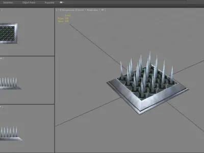 Cartoon Game Trap - thorn Low-poly 3D model