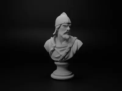Medieval Archer Bust Chess 3D print model purchase