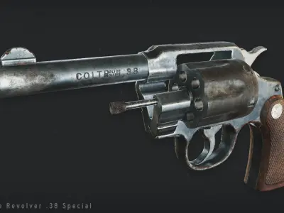 Colt Police Revolver Free low-poly 3D model