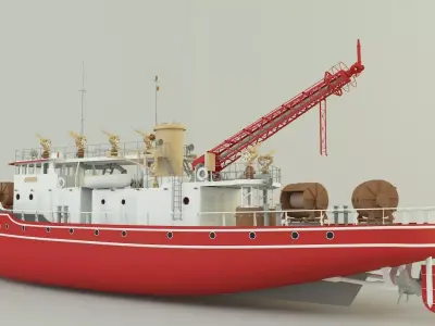 Fire Fighter ship 3D model
