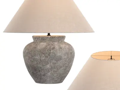 TERRA-COTTA ETRUSCAN URN TABLE LAMP 3D model