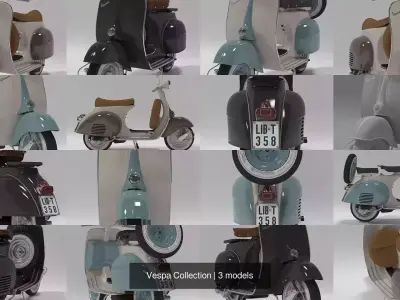 Vespa Collection 3D Model Pack