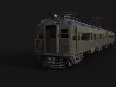Illinois Central Electric Multiple Unit Low-poly 3D model