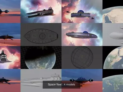 Space fleet 3D Model Collection