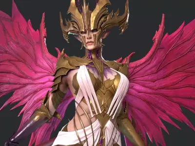 devils Angel Low-poly 3D model