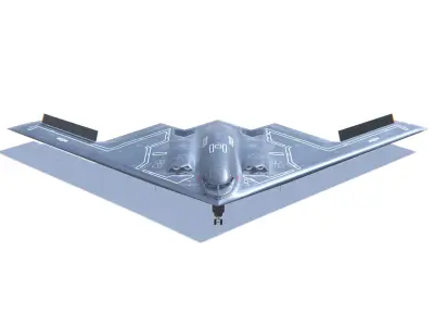 B-2 Spirit Jet Fighter Aircraft Low-poly 3D model