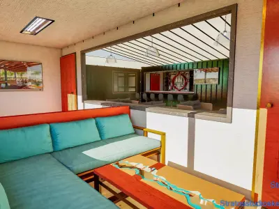 Container House Bar Low-poly 3D model