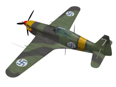 Morane Saulnier MS406 3D model buy