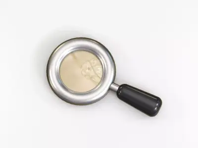 Magnifying Glass Low-poly 3D model