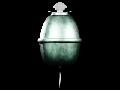 Eihandgranate M39 grey - made in Blender Low-poly 3D model