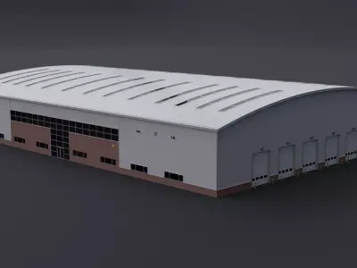 Warehouse 7 Low-poly 3D model
