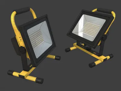 LED Work Light Low-poly 3D model