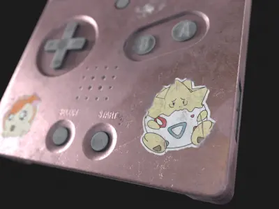 GameBoy Advance SP  Low-poly 3D model