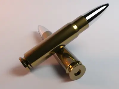 Bullets gold bullet 3D model