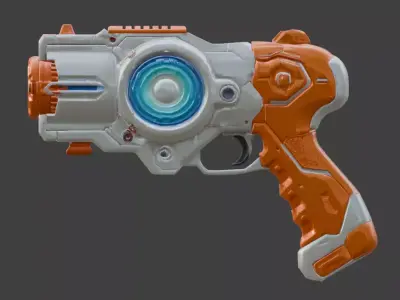 Stylized Sci-Fi Energy Blaster V03 Low-poly 3D model