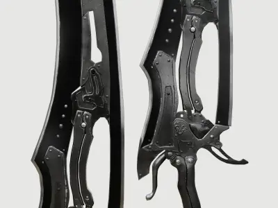 black sword v2 Low-poly 3D model