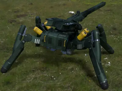 Animated Spider Tank 3D model