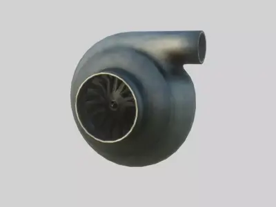 Turbine for car low poly PBR game ready Low-poly 3D model