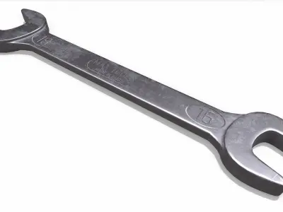 Open End Spanner Low-poly PBR Low-poly 3D model